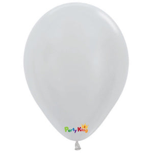 Sempertex Satin Pearl Silver 11” Latex Balloon