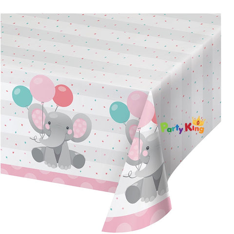 Enchanting Elephant Girl Paper Table Cover
