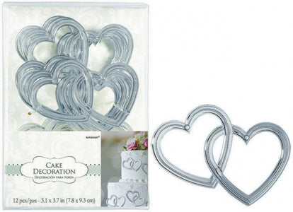 Cake Decorations Plastic Heart With Gems