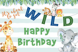 Safari Backdrop - Wild Happy Birthday