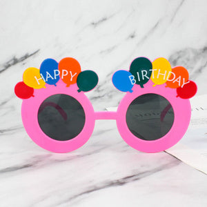 Party Glasses Happy Birthday Balloon Pink
