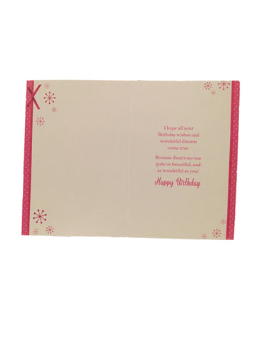 Image of Greeting card birthday wishes puppy white inside 