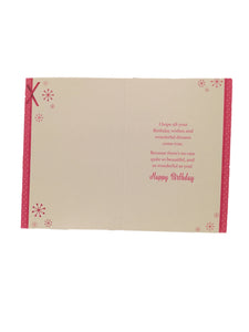 Greeting card birthday wishes puppy white inside 