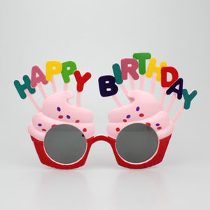 Party Glasses Happy Birthday Cupcake
