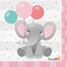 Enchanting Elephant Girl Lunch Napkins