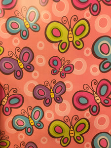 Folded Wrap - Butterflies Pink 