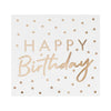Gold - Mix It Up Gold Foiled Happy Birthday Paper Napkins