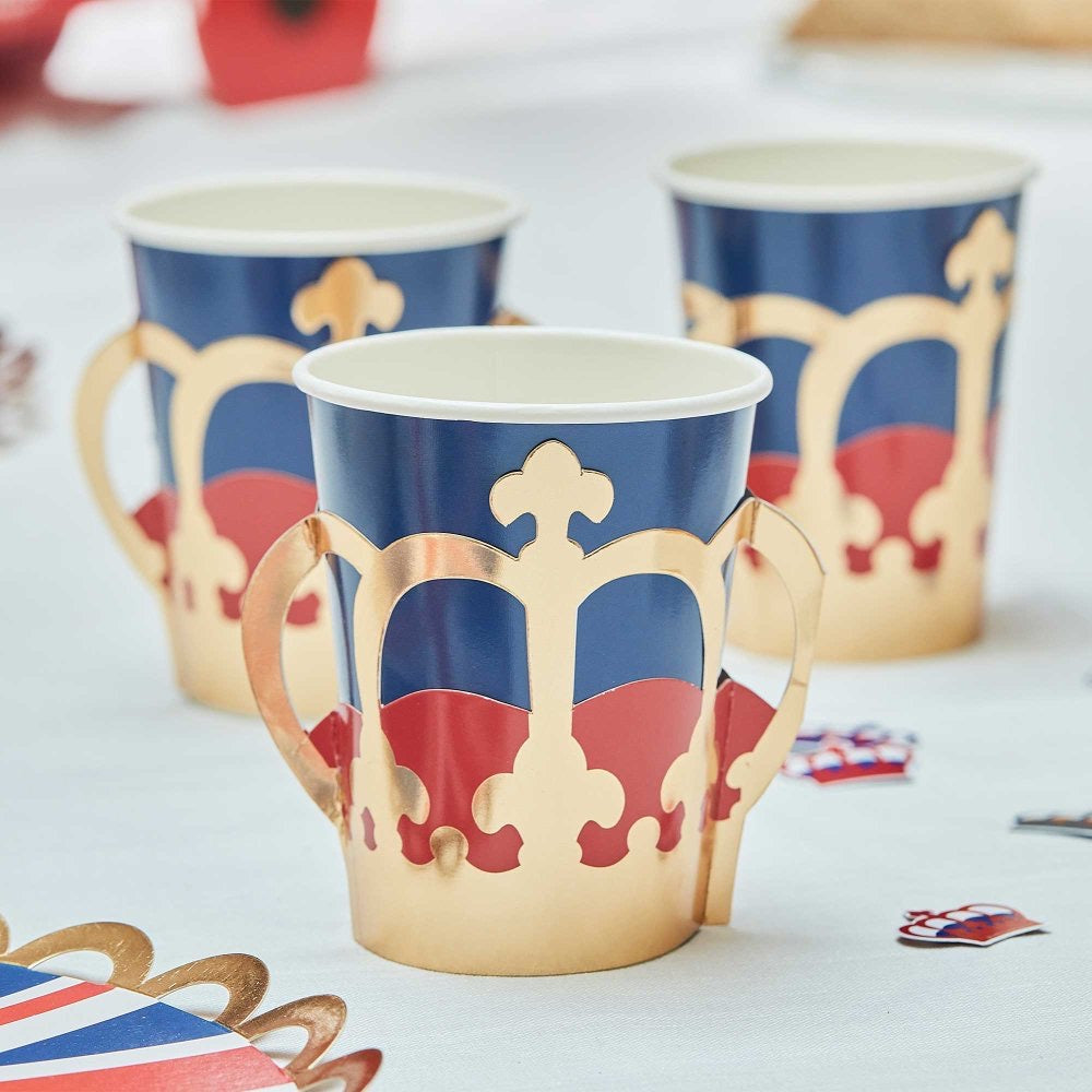 Coronation Party Union Jack Paper Cups