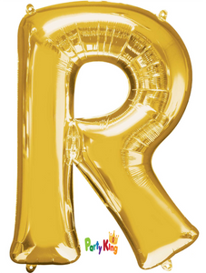 Gold Letter “R” Foil Balloon 16” (35cm)