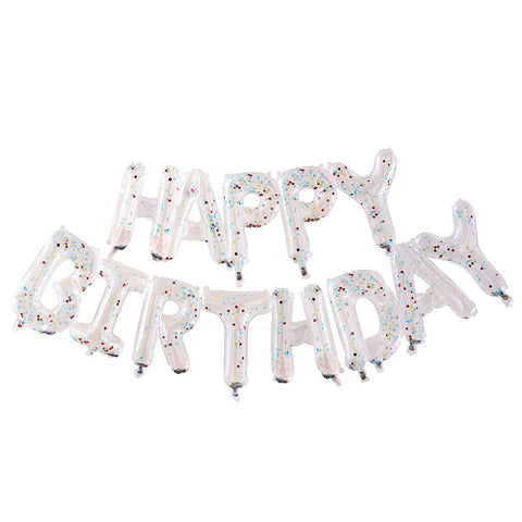Brights - Mix It Up Balloon Bunting Brights Confetti Clear Foil