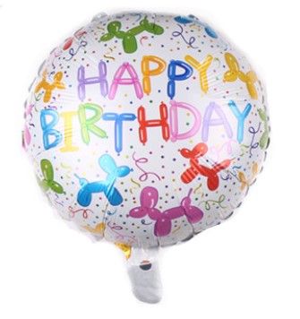 45cm (18") Round Foil Balloon - Happy Birthday