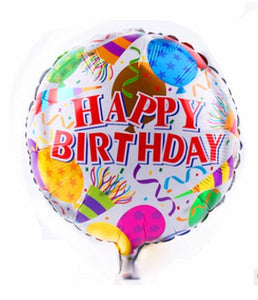 45cm (18") Round Foil Balloon - Happy Birthday