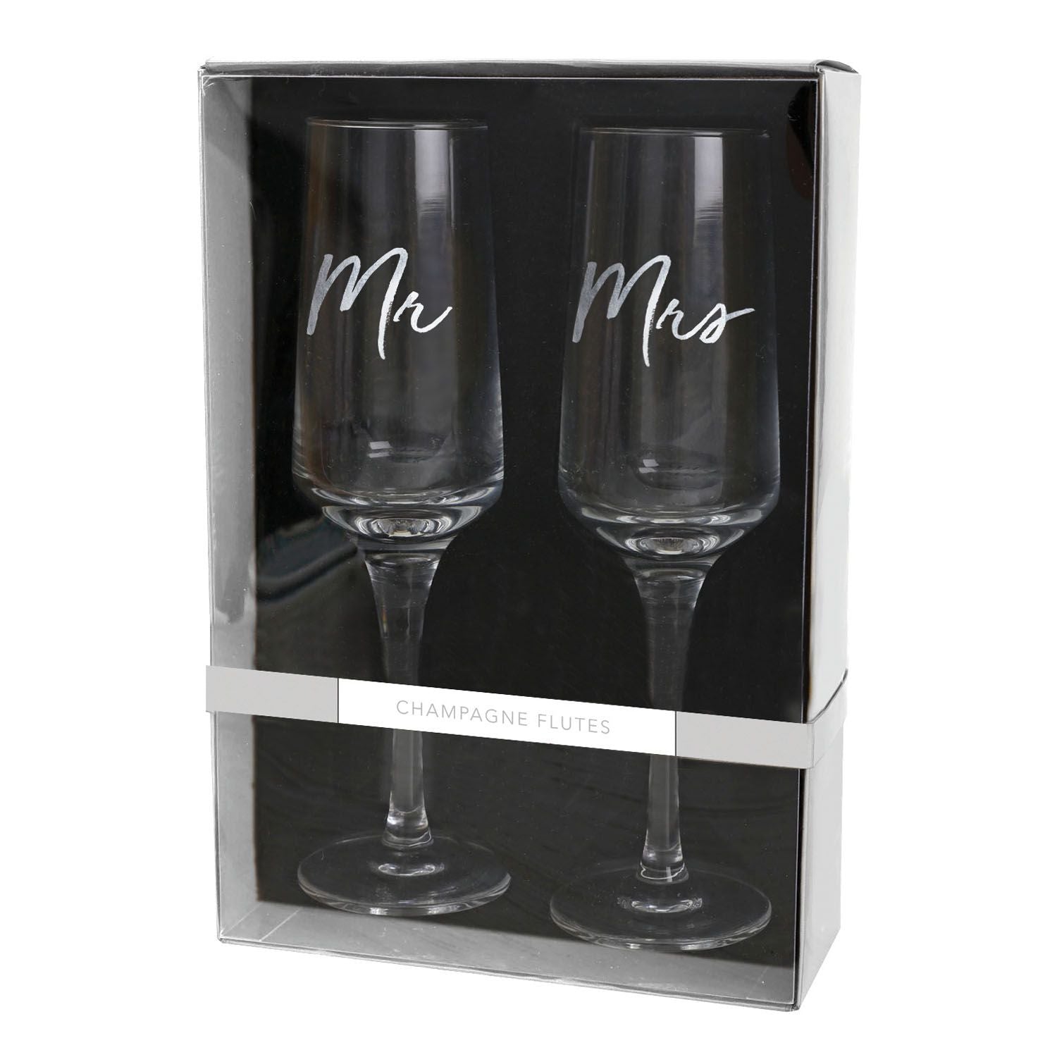 Wedding Mr & Mrs Champagne Flute Set